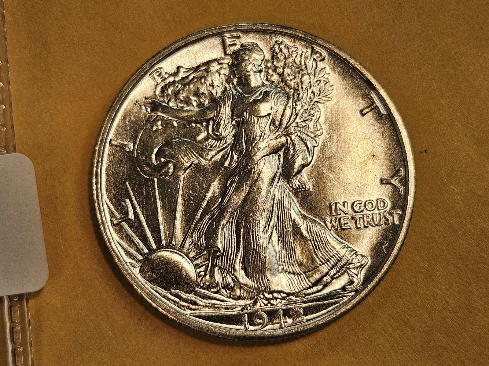 Very Choice Brilliant Uncirculated 1942-S Walking Liberty Half Dollar: Phenomenally Brilliant Luster!