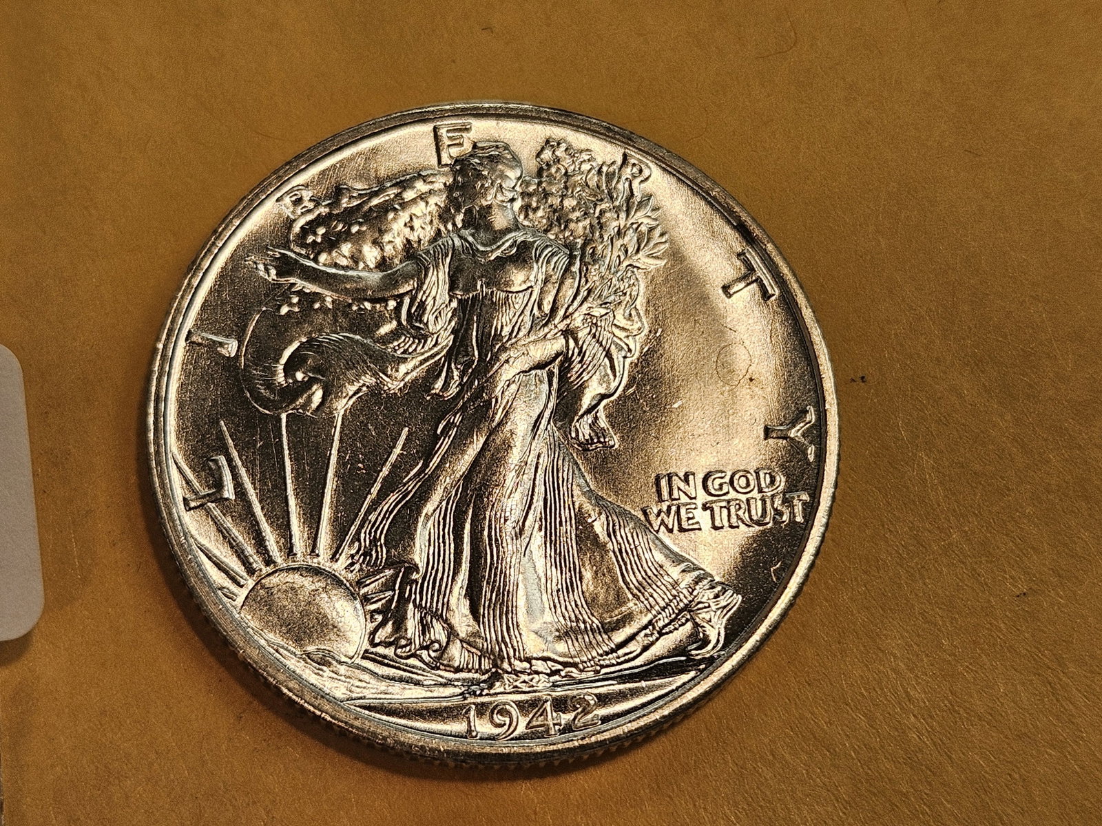 Very Choice Brilliant Uncirculated 1942-S Walking Liberty Half Dollar - 3