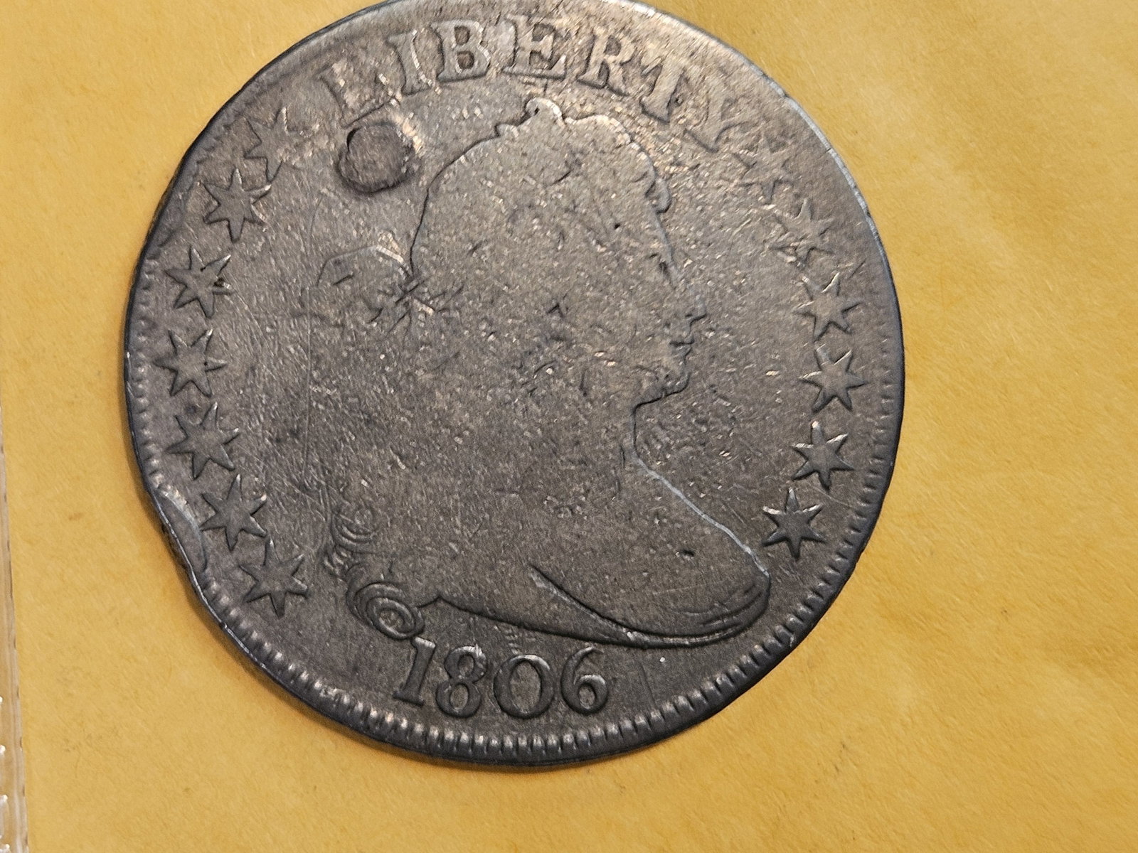 * Scarcer 1806 Draped Bust silver half dollar - 3