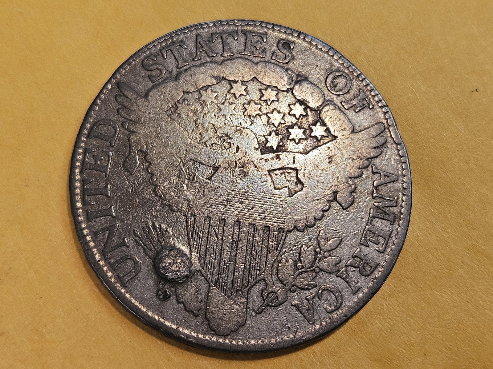 * Scarcer 1806 Draped Bust silver half dollar - 4