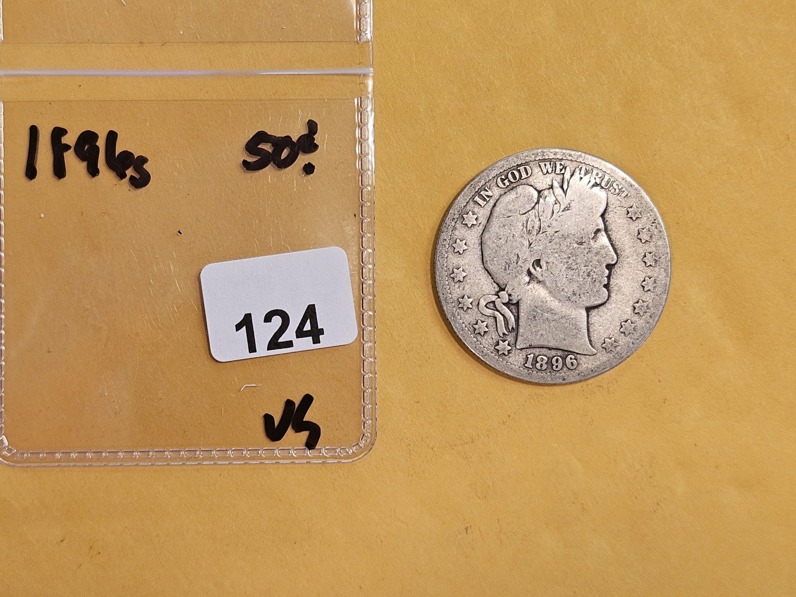 KEY DATE 1896-S Barber silver Half Dollar - 2