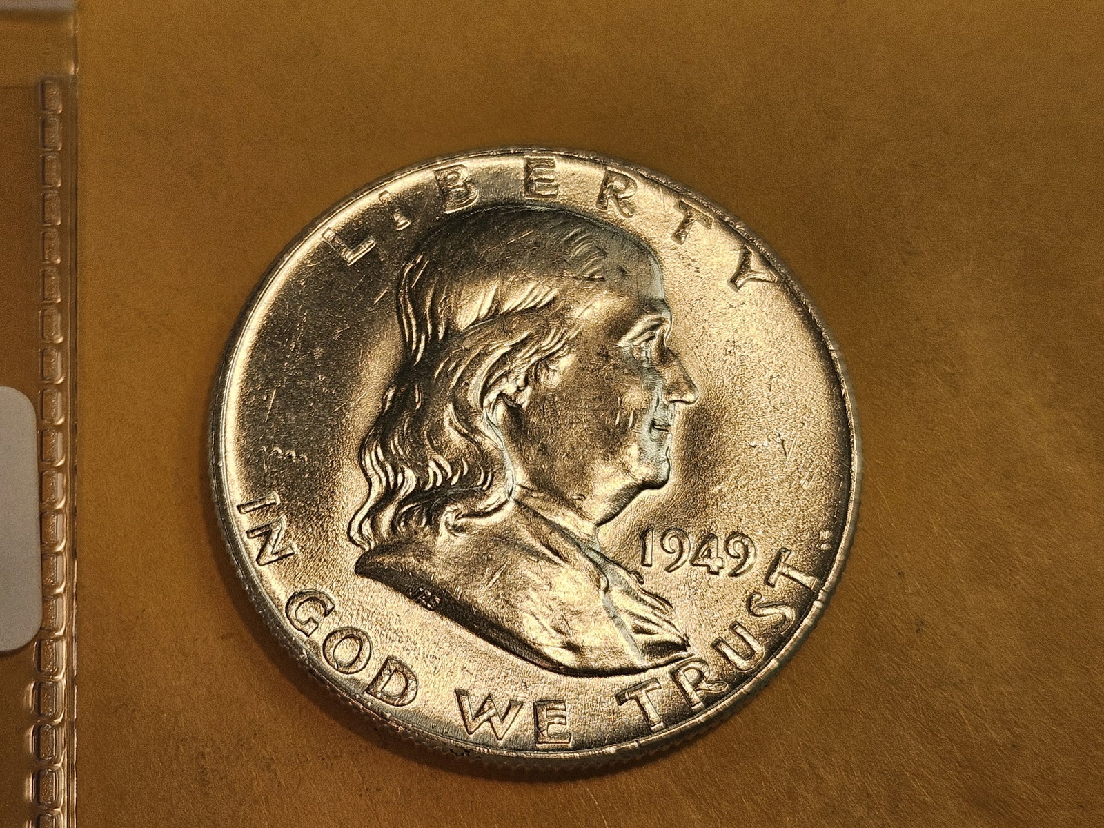 Very Choice Brilliant Uncirculated 1949 Franklin Half Dollar FBL - 3
