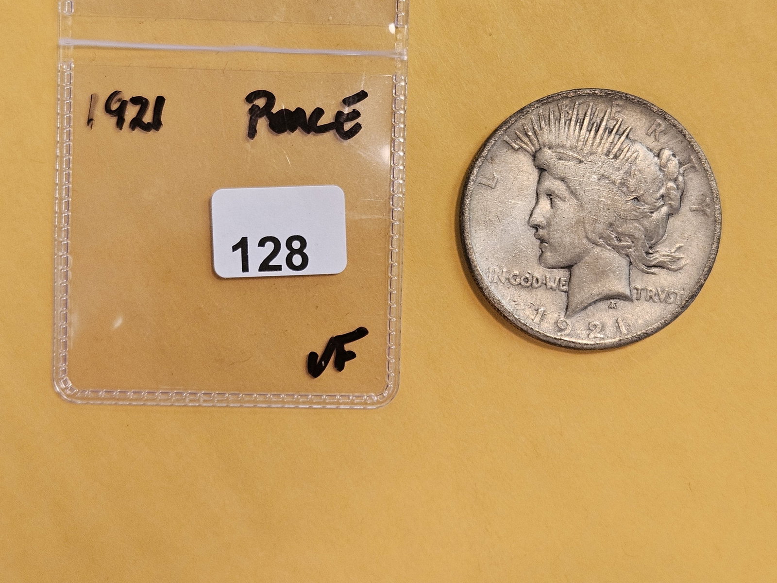 ** KEY DATE ** 1921 Peace Silver Dollar in Very Fine - 2