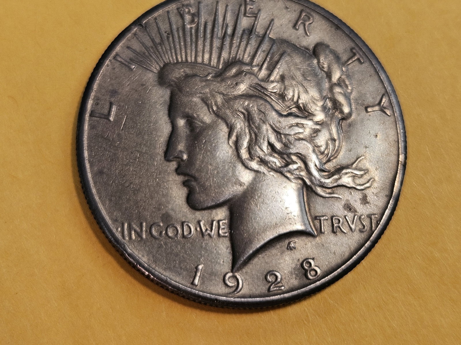** KEY DATE 1928 Peace Silver Dollar in Very Fine - 2