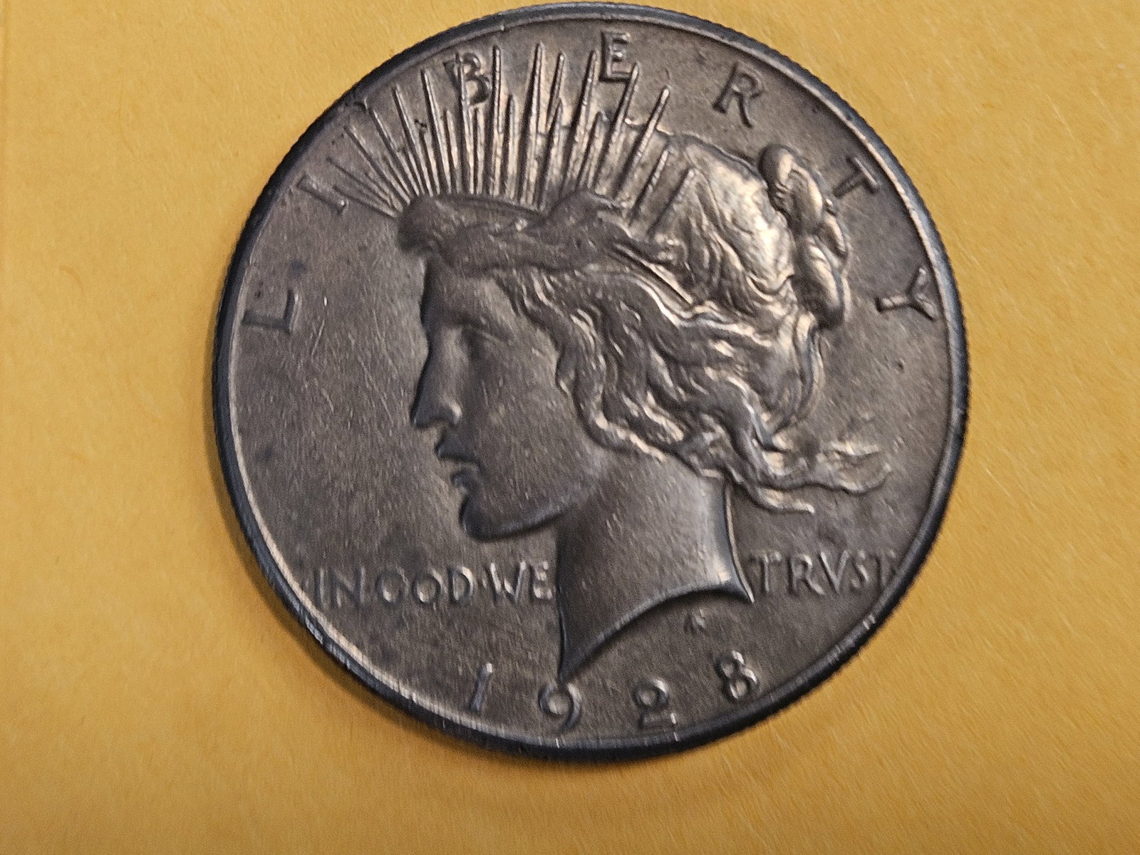 ** KEY DATE 1928 Peace Silver Dollar in Very Fine - 4