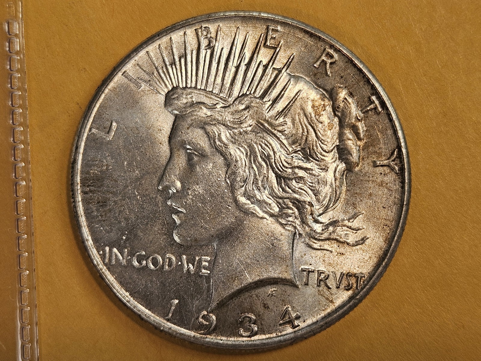 Choice Brilliant Uncirculated 1934 Peace Silver Dollar - 3