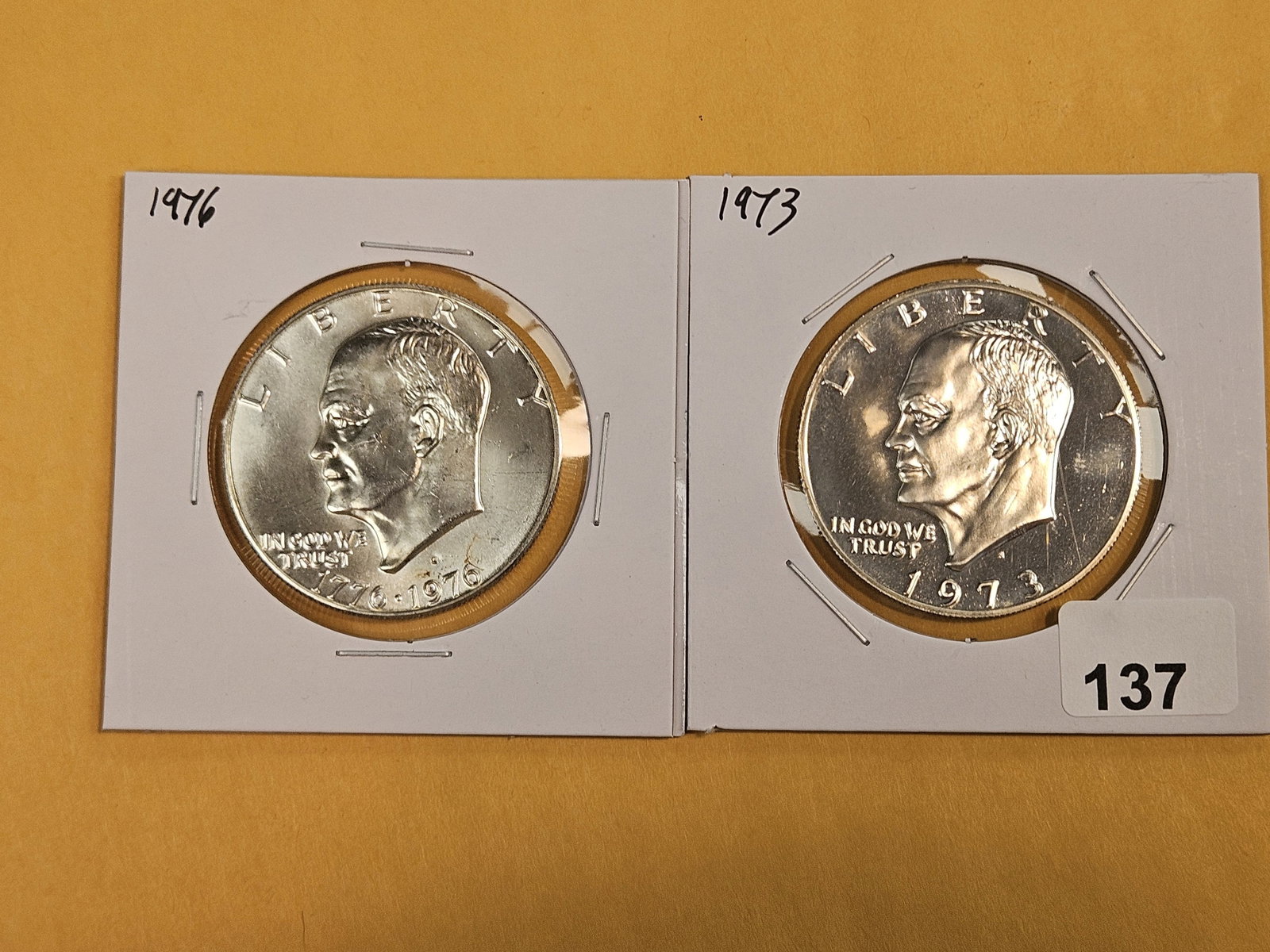 Two GEM Silver Eisenhower Dollars - 2