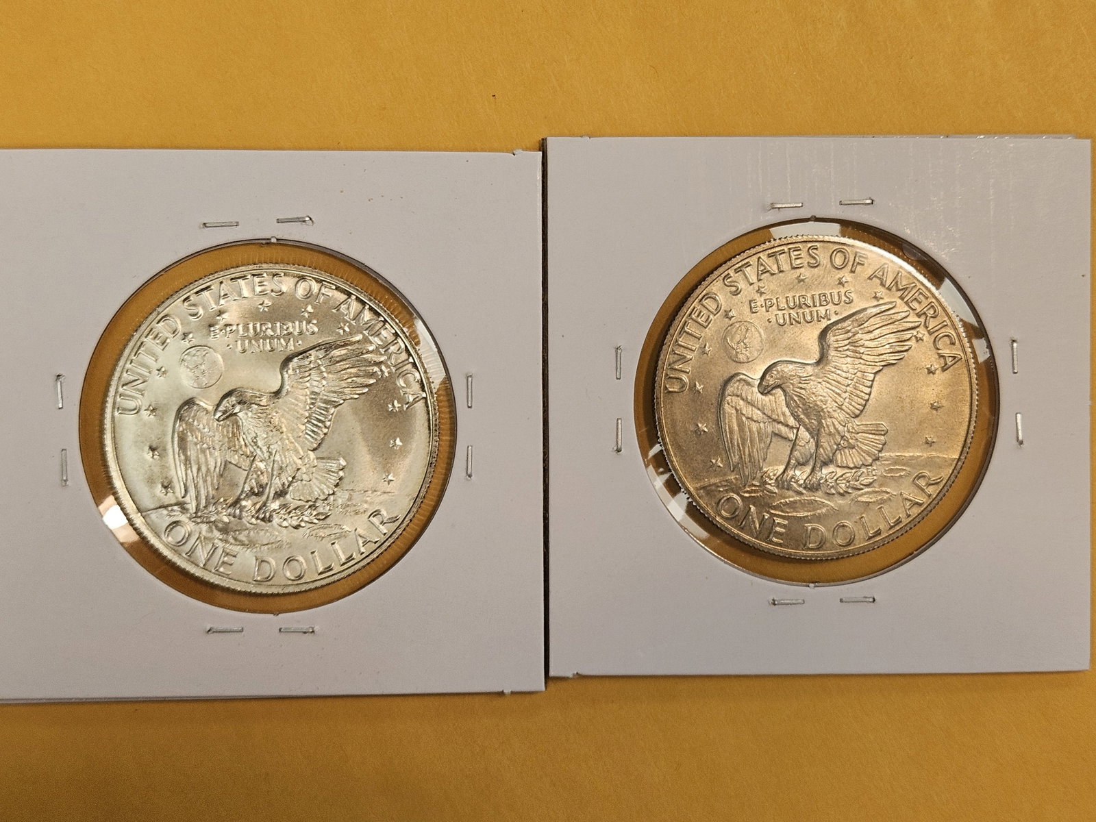 Two GEM Brilliant Uncirculated silver Eisenhower Dollars - 2