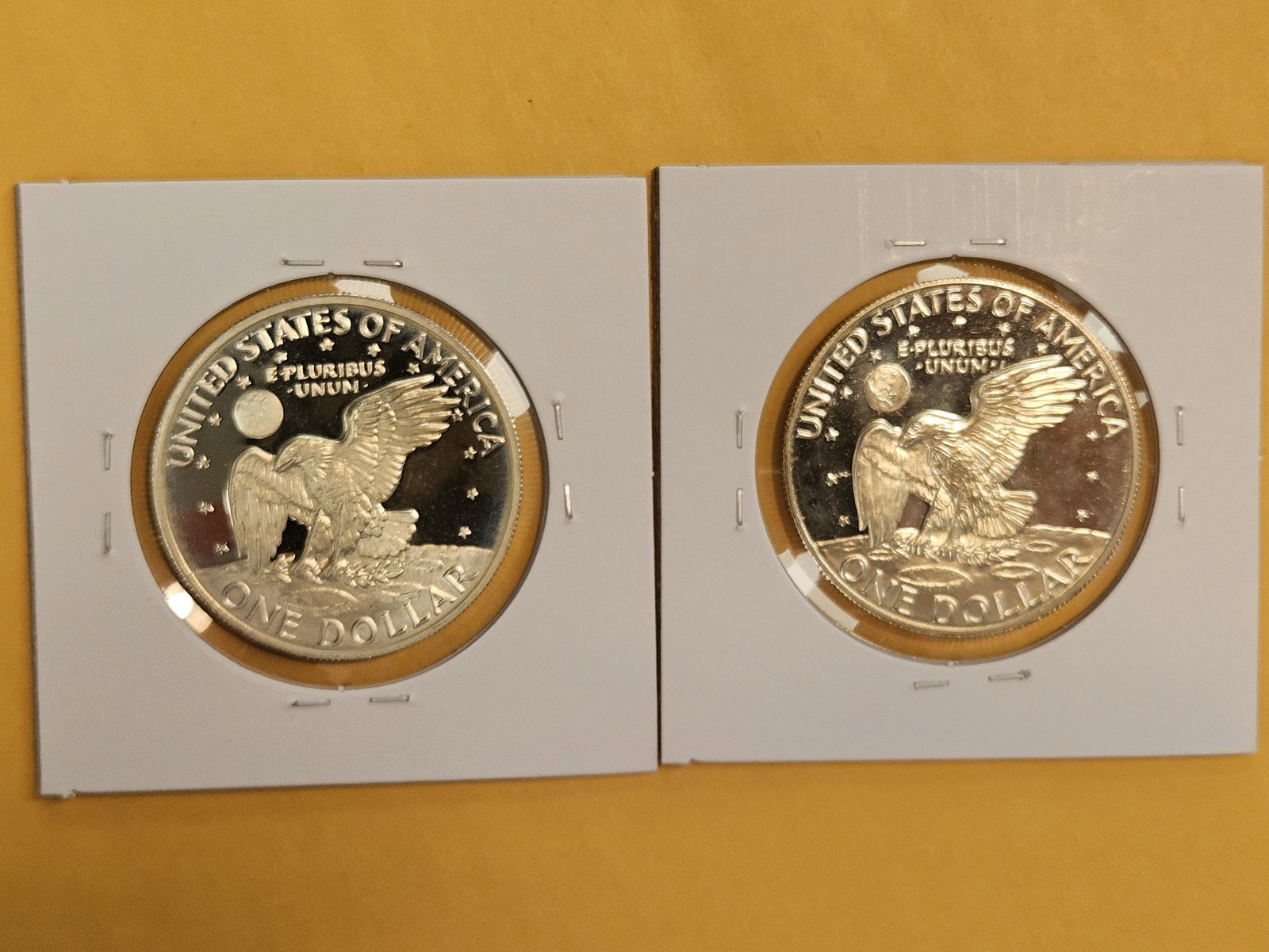 Two GEM Proof Deep Cameo Silver Eisenhower Dollars - 2