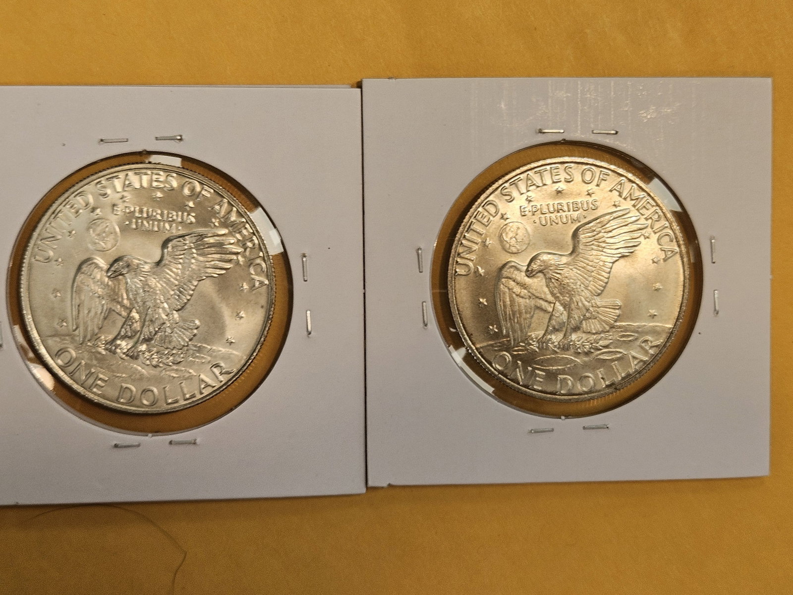 Two GEM Brilliant Uncirculated silver Eisenhower Dollars - 2