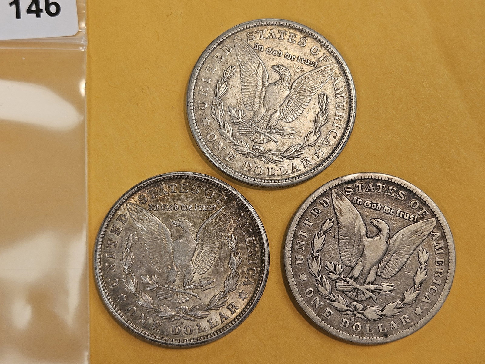 Three Morgan Silver Dollars - 2