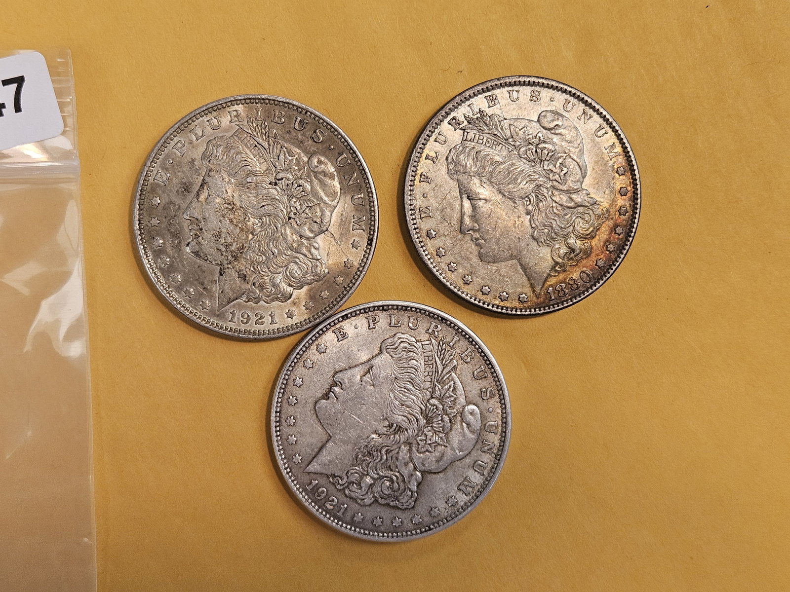 Three Morgan Silver Dollars - 2