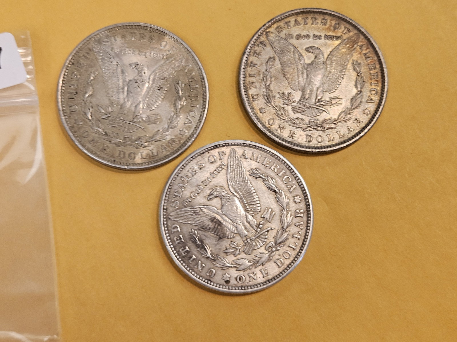 Three Morgan Silver Dollars - 3