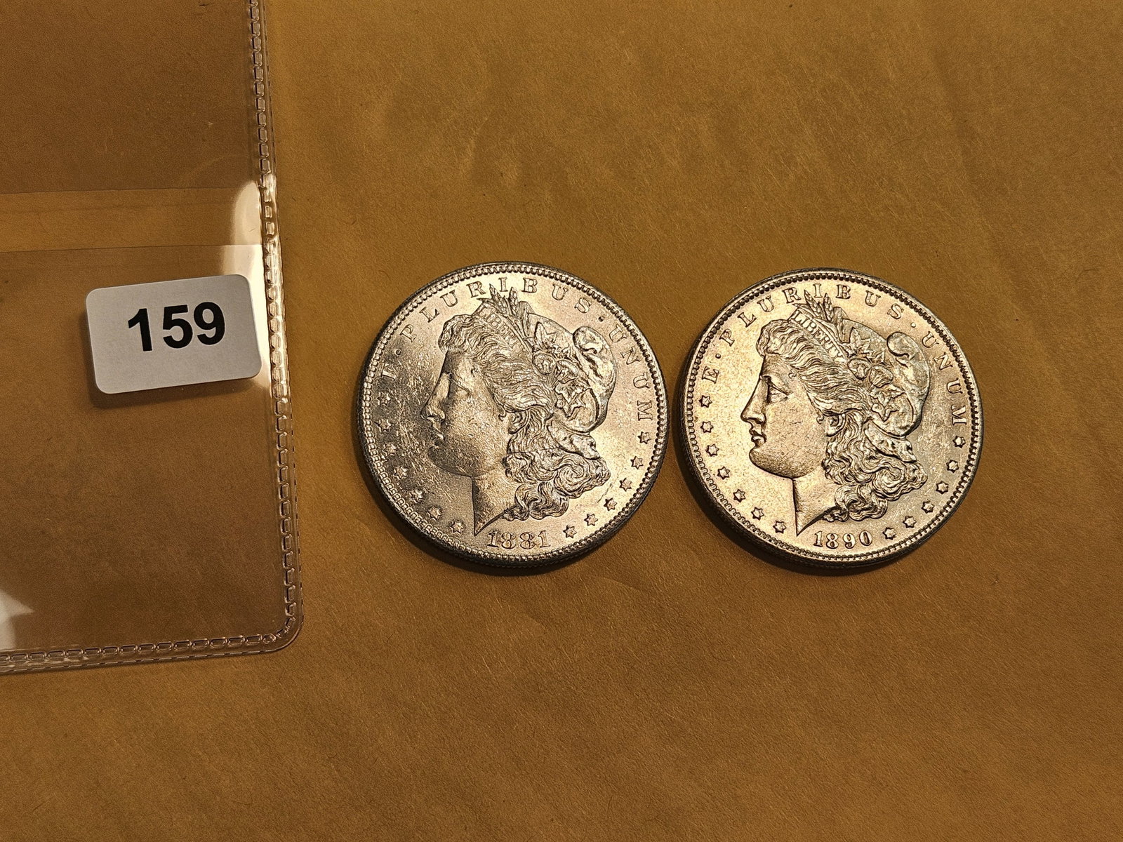 Two Brilliant About Uncirculated plus Morgan Dollars - 2
