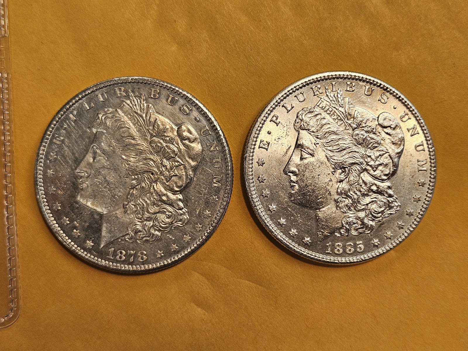 Two Brilliant About Uncirculated plus Morgan Dollars: Mixed