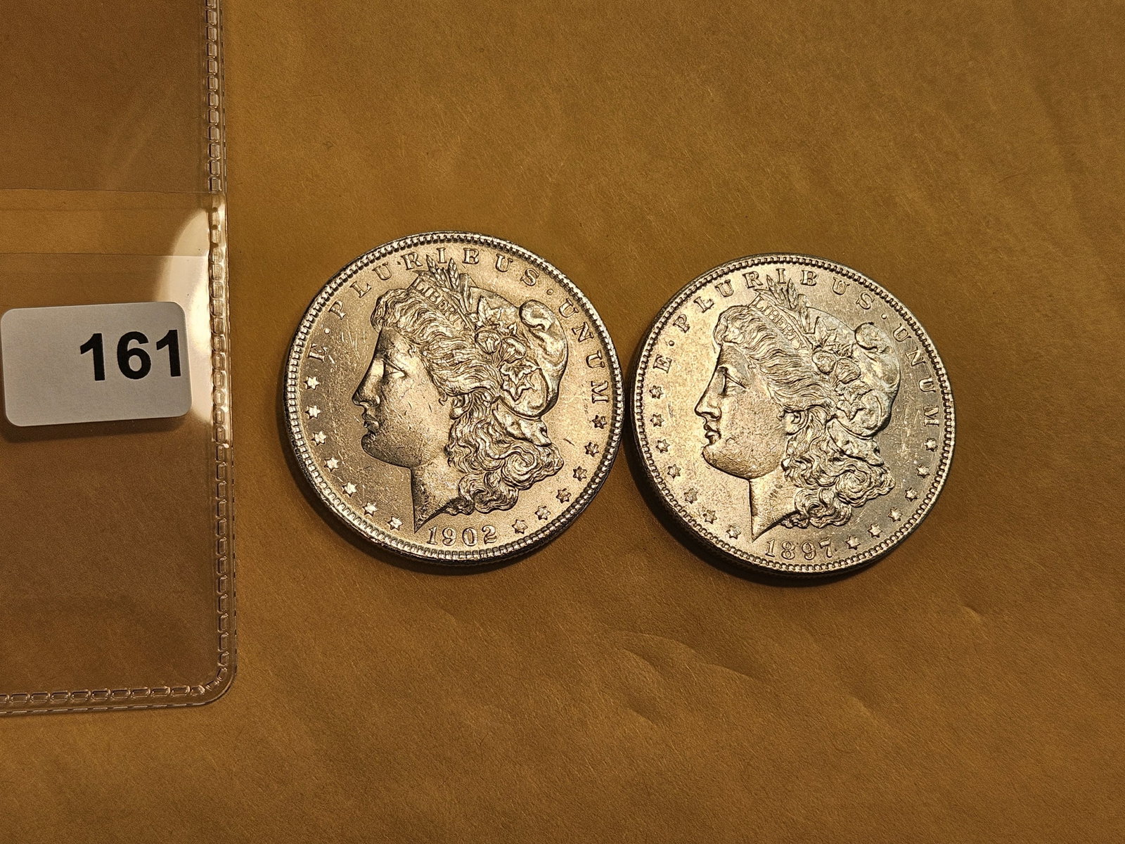 Two Brilliant About Uncirculated plus Morgan Dollars - 2