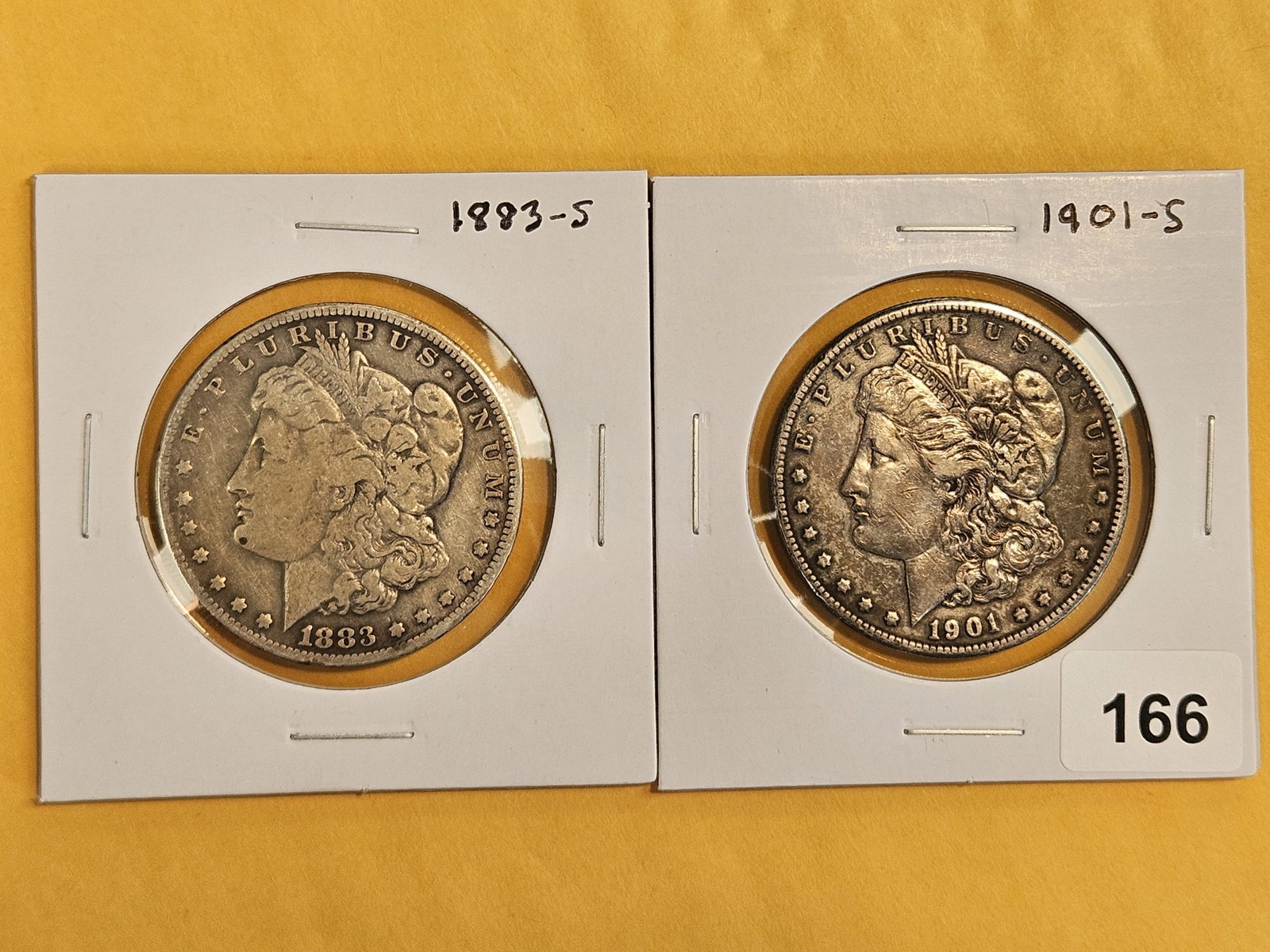 Two Better Date Morgan Silver Dollars: 1883-S and 1901-S