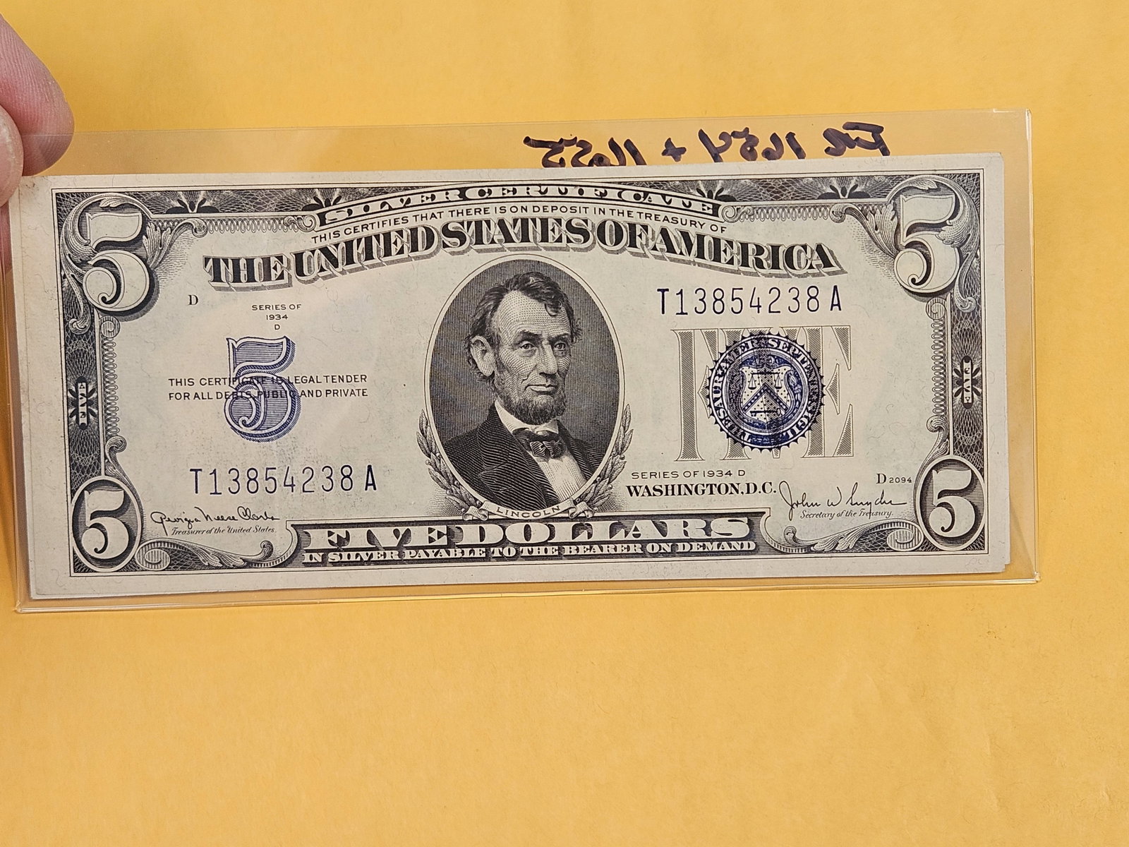 Two Crisp About Uncirculated Five Dollar Silver Certificates - 2