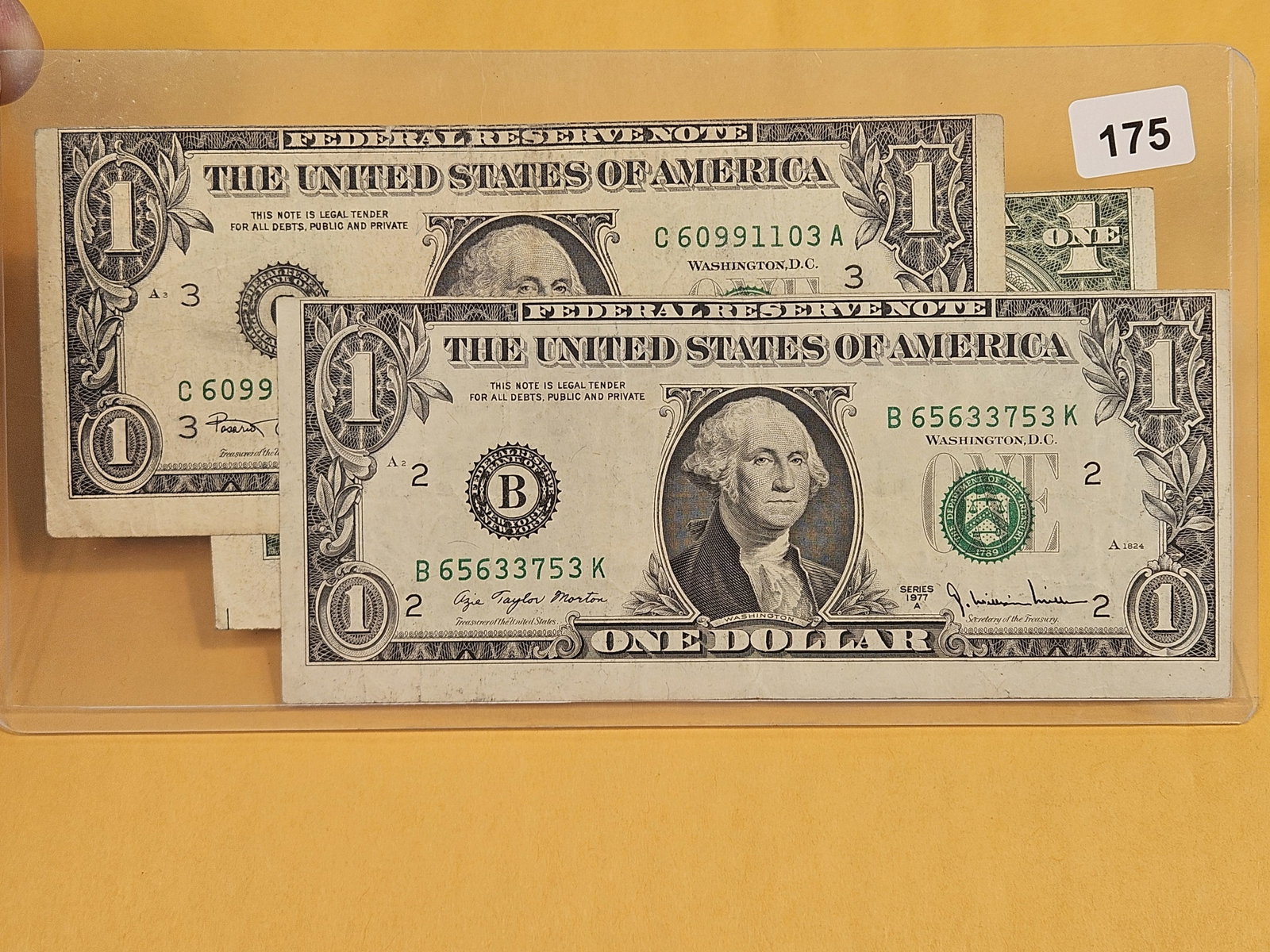 BEP ERRORS! Three Off-Set Printing Errors: One Dollar FRNs. All lightly circulated