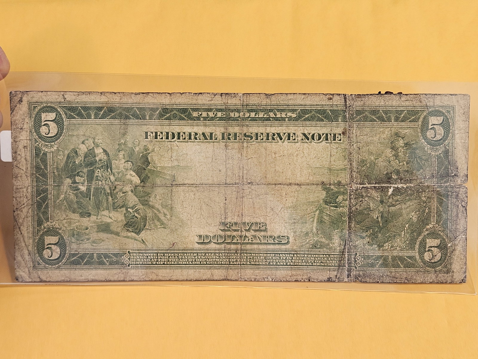 Series of 1914 Five Dollar Large Size FRN - 2