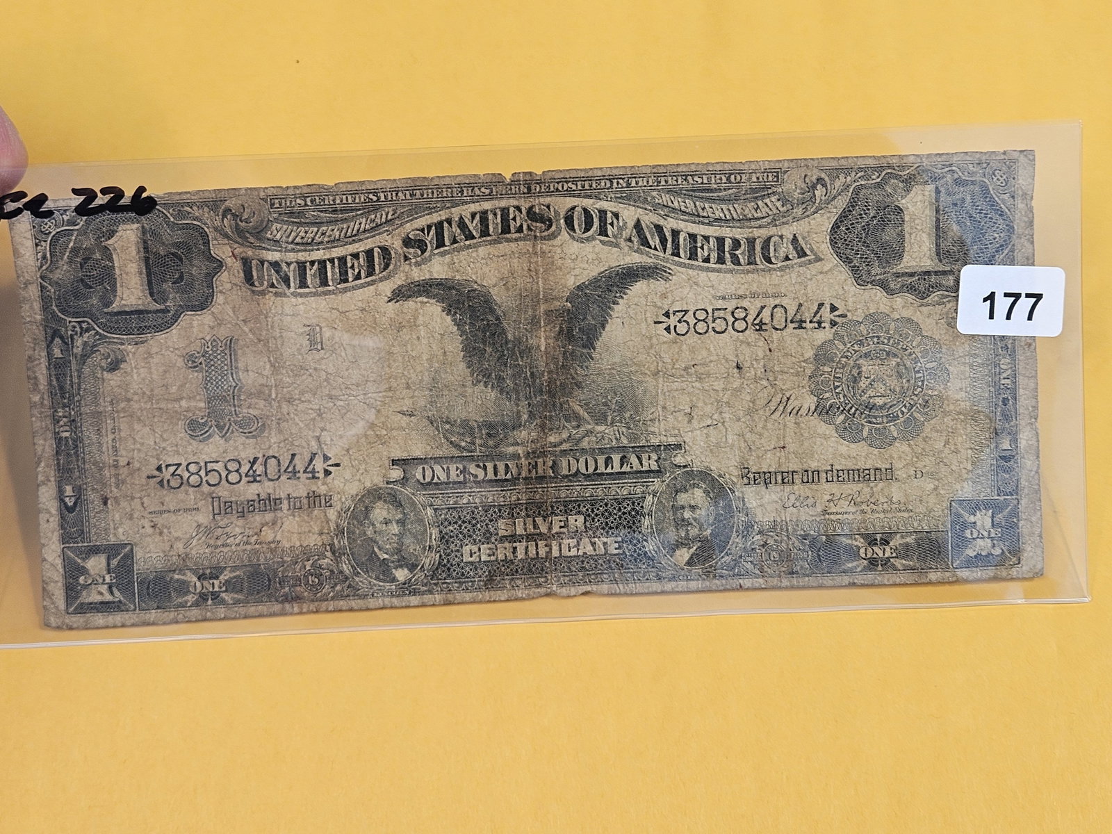 Series of 1899 Large Size One Dollar Silver Certificate: Black Eagle. Very Well circulated
