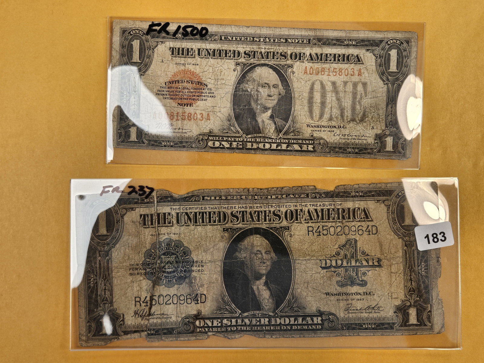 Large and Small size US One Dollars (1 of 2)