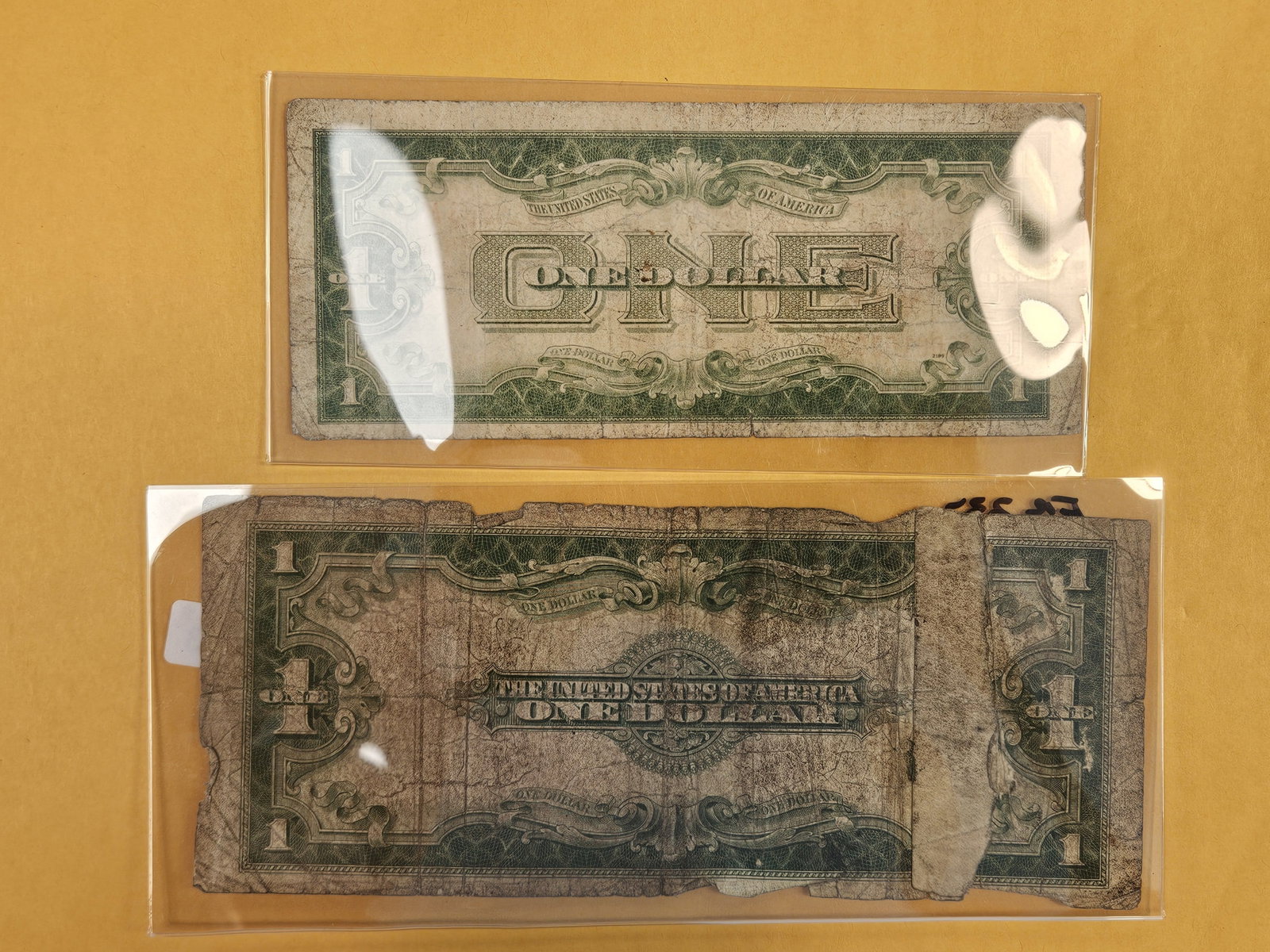Large and Small size US One Dollars - 2