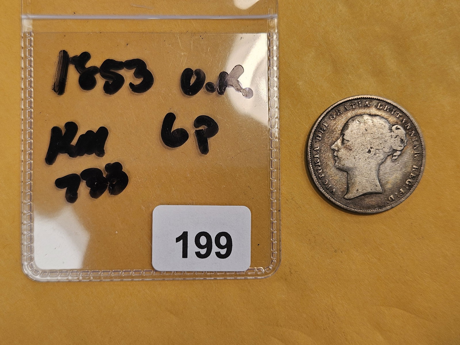 1853 Great Britain silver 6 pence - 2