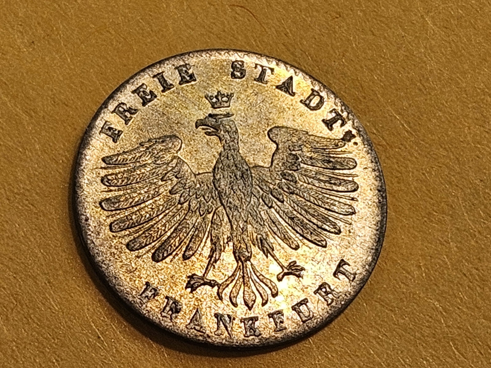 * Very Choice Brilliant Uncirculated 1839 German States Frankfurt 1 Kreuzer - 3