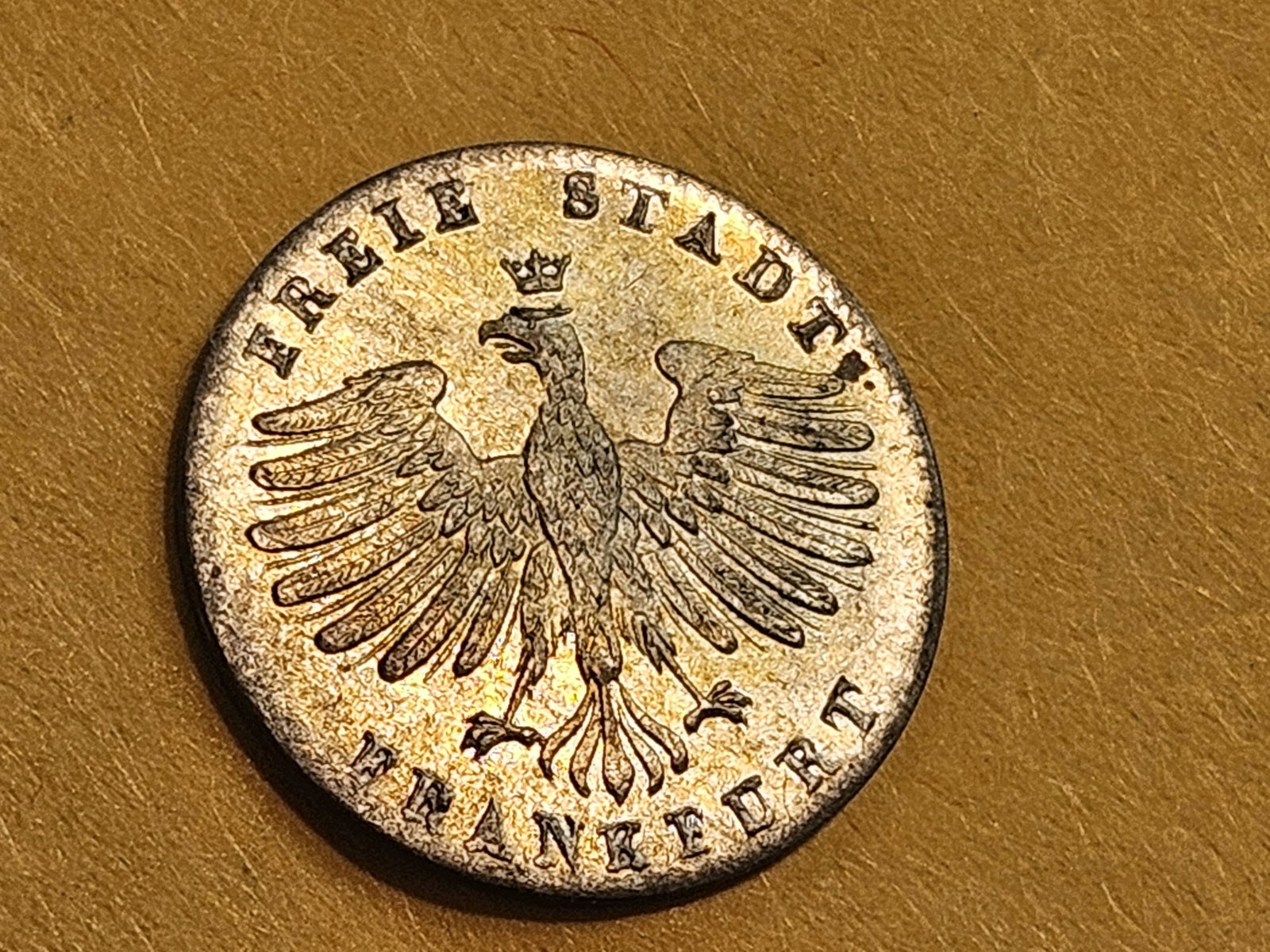 * Very Choice Brilliant Uncirculated 1839 German States Frankfurt 1 Kreuzer - 4