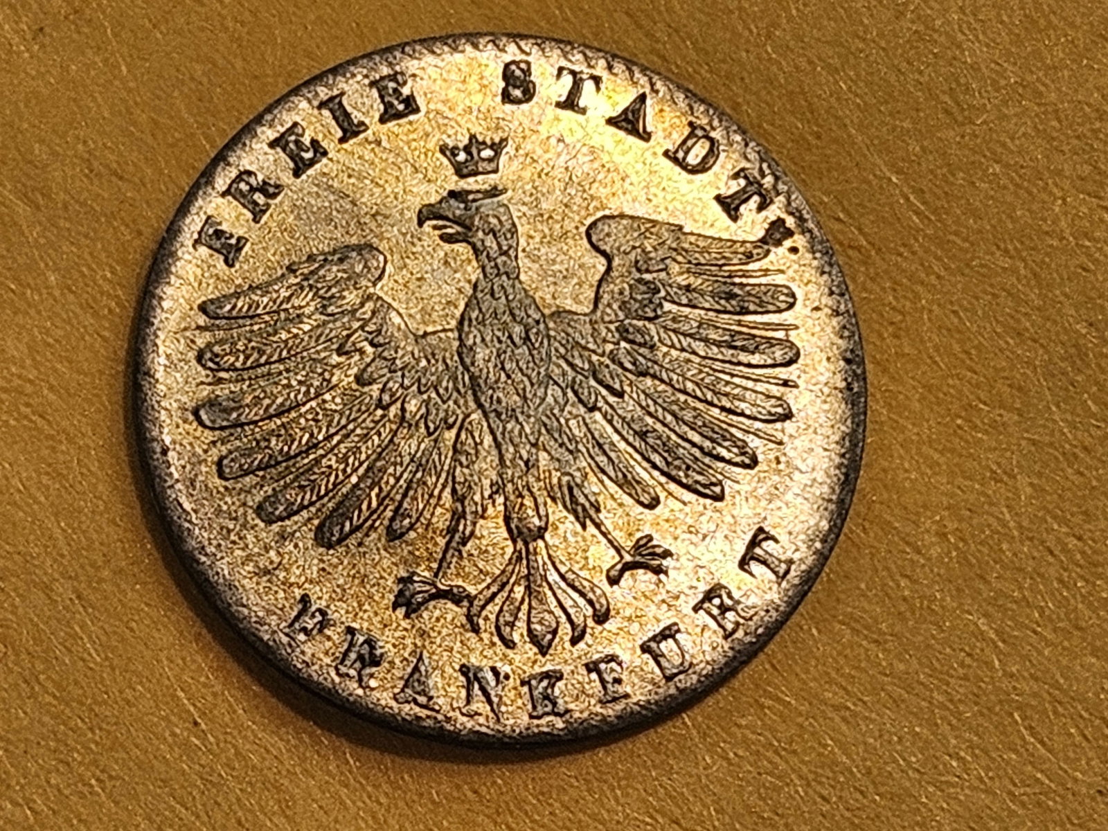 * Very Choice Brilliant Uncirculated 1839 German States Frankfurt 1 Kreuzer - 5