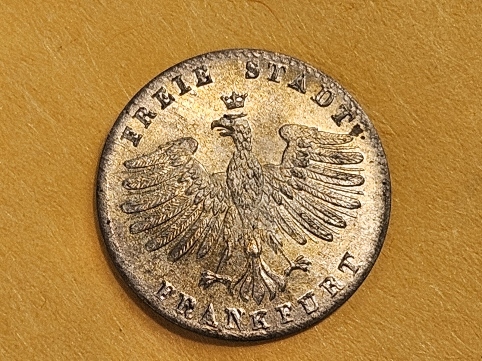 * Very Choice Brilliant Uncirculated 1839 German States Frankfurt 1 Kreuzer - 6