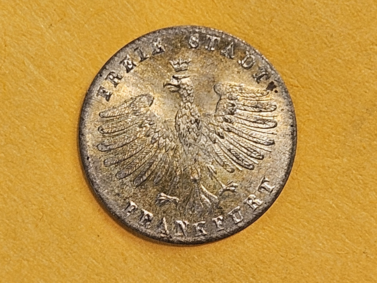 * Very Choice Brilliant Uncirculated 1839 German States Frankfurt 1 Kreuzer - 7
