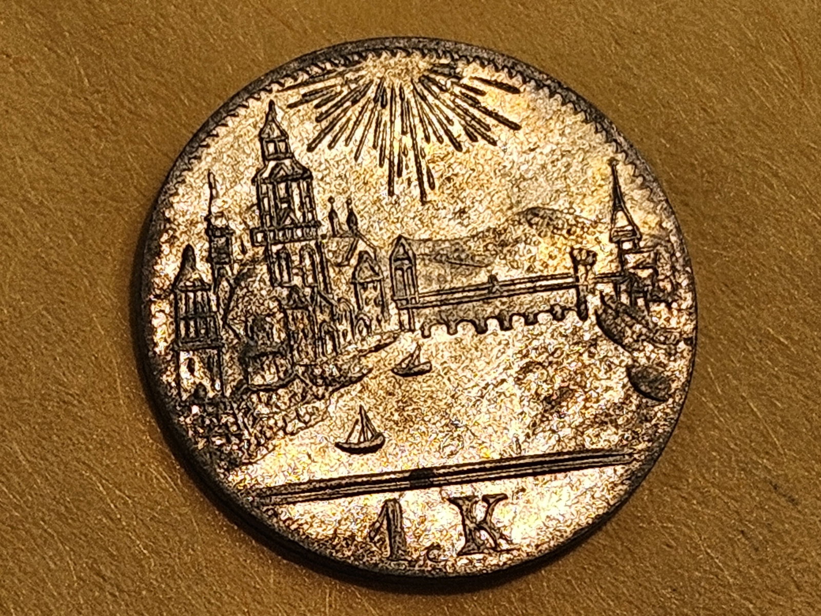 * Very Choice Brilliant Uncirculated 1839 German States Frankfurt 1 Kreuzer - 8
