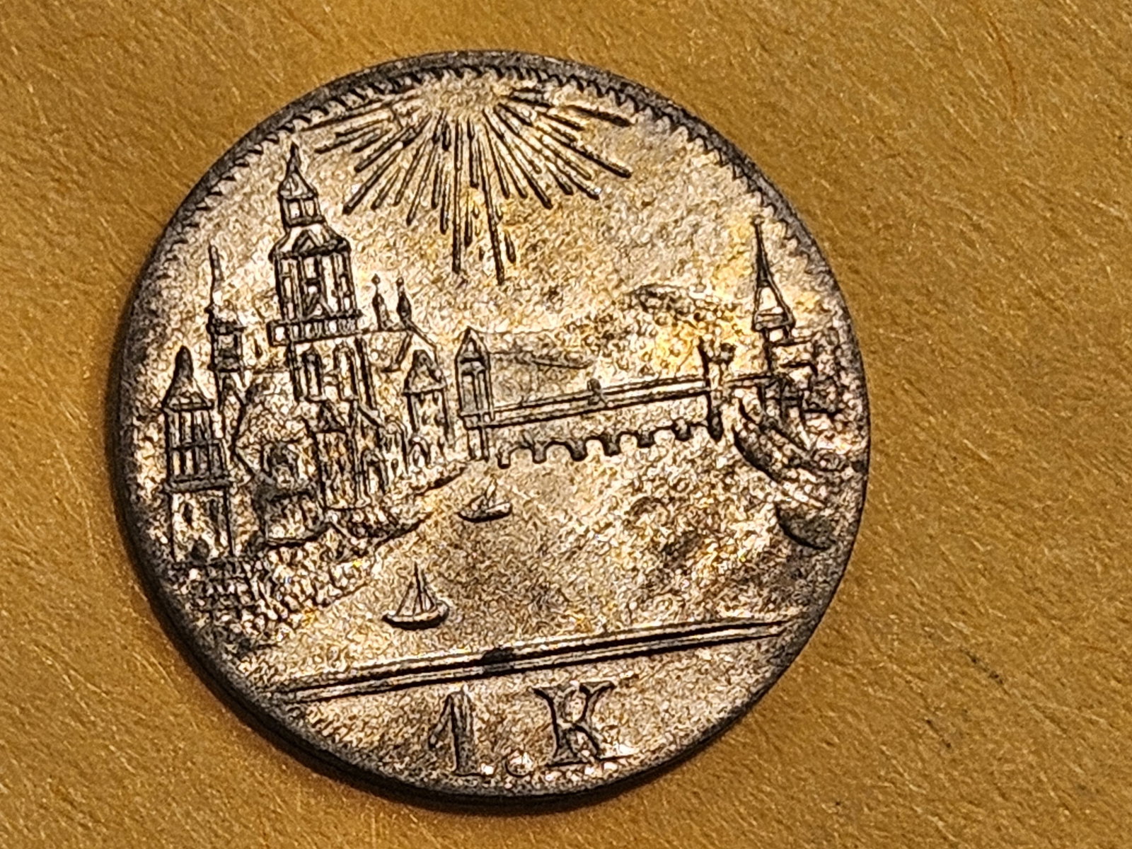 * Very Choice Brilliant Uncirculated 1839 German States Frankfurt 1 Kreuzer - 9