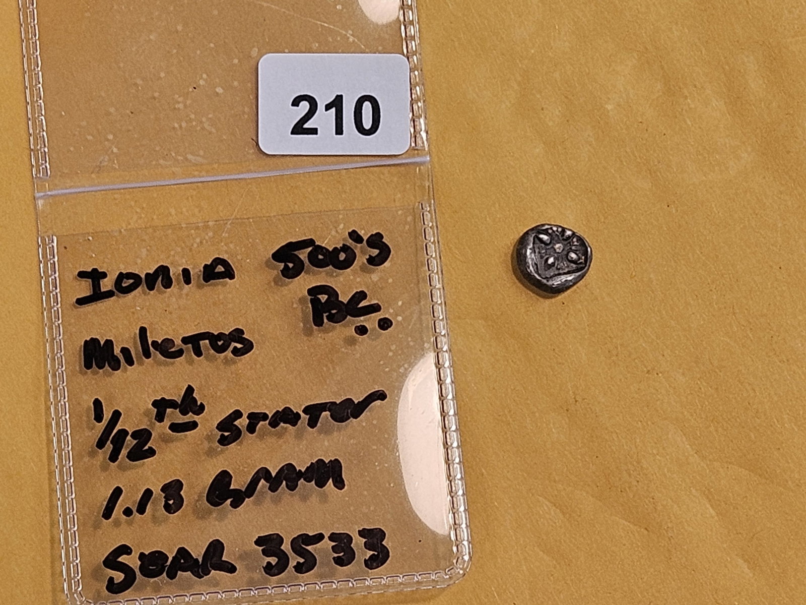 ANCIENT! Ionia 500 BC Miletos 1/12 Stater - 2