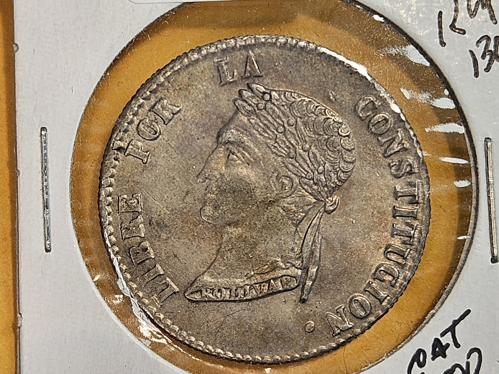 Nice, Uncirculated 1856 Bolivia silver 4 sols (1 of 6)