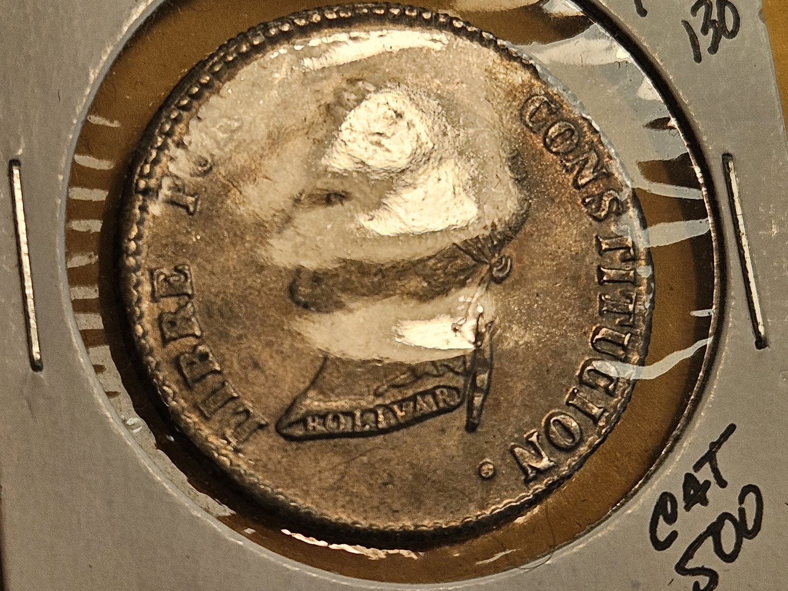 Nice, Uncirculated 1856 Bolivia silver 4 sols - 3