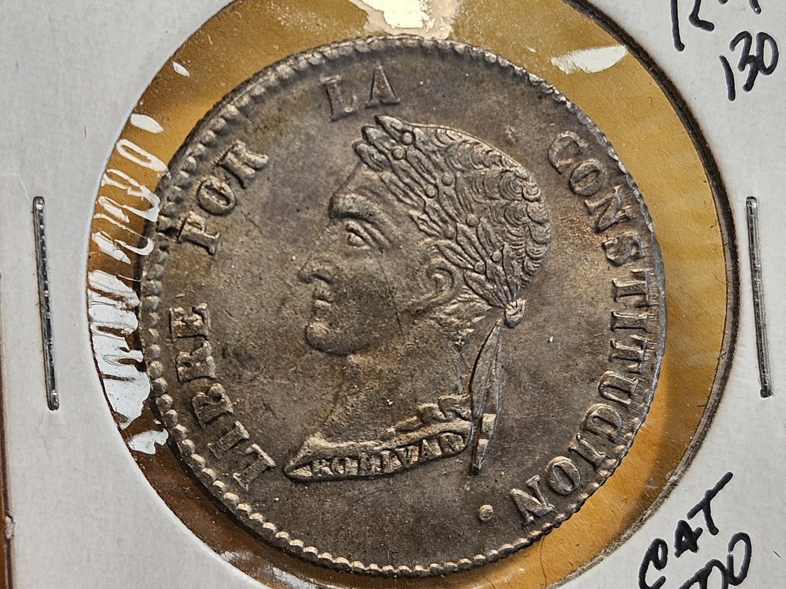 Nice, Uncirculated 1856 Bolivia silver 4 sols - 4