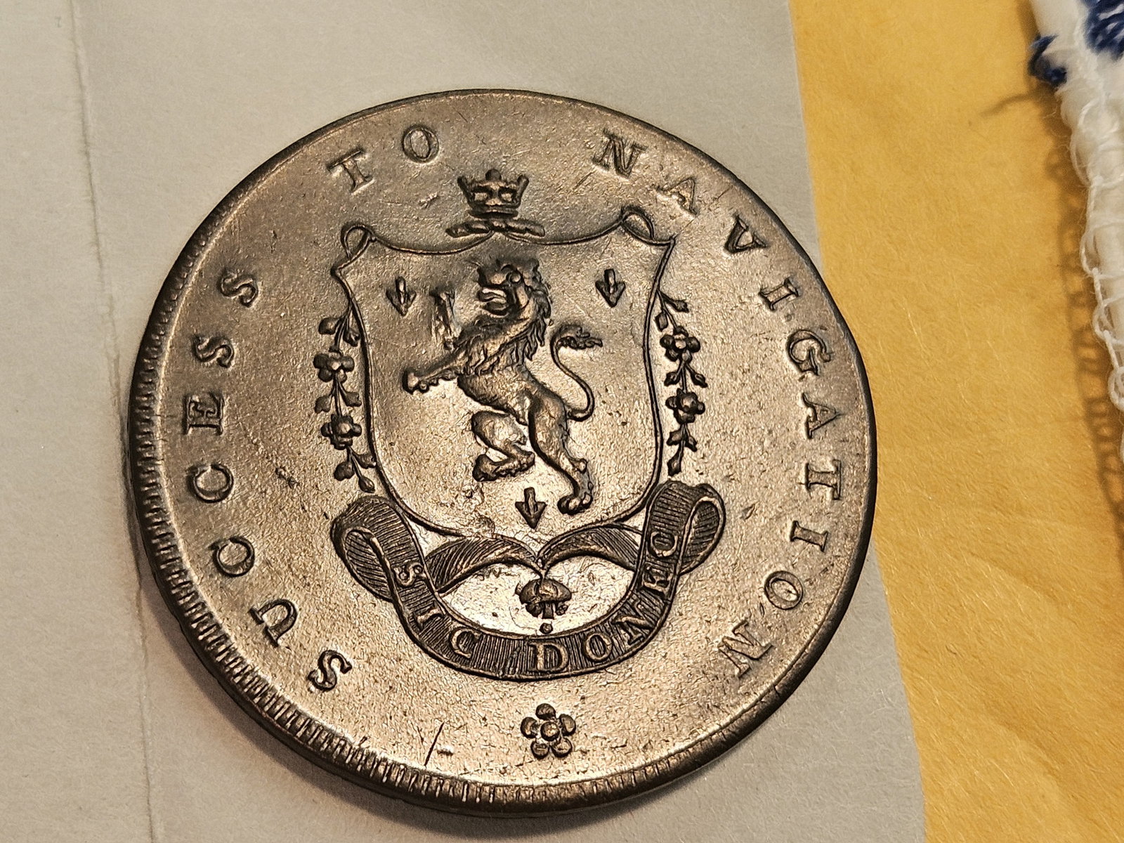 CONDER! Very Choice Brown Uncirculated Half-Penny Conder Token: Lancashire. 135A. Manchester. Near prooflike fields!