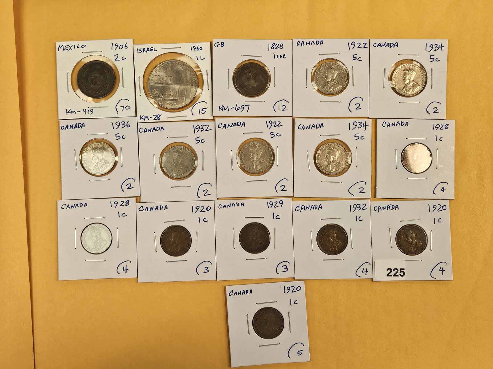 Sixteen mixed World coins: Mostly Canada