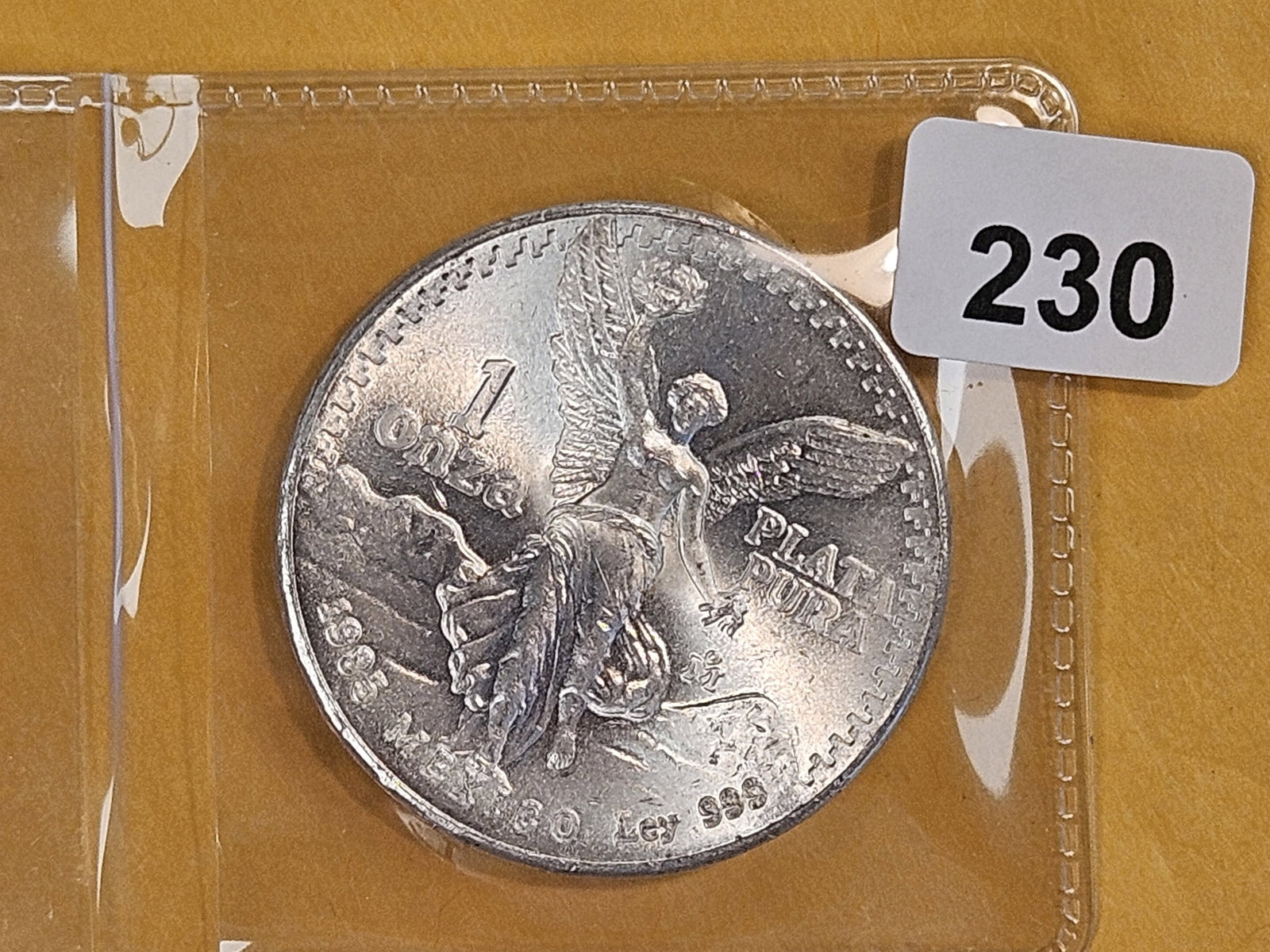 GEM Brilliant Uncirculated 1985 Mexico Silver one Onza: Libertad