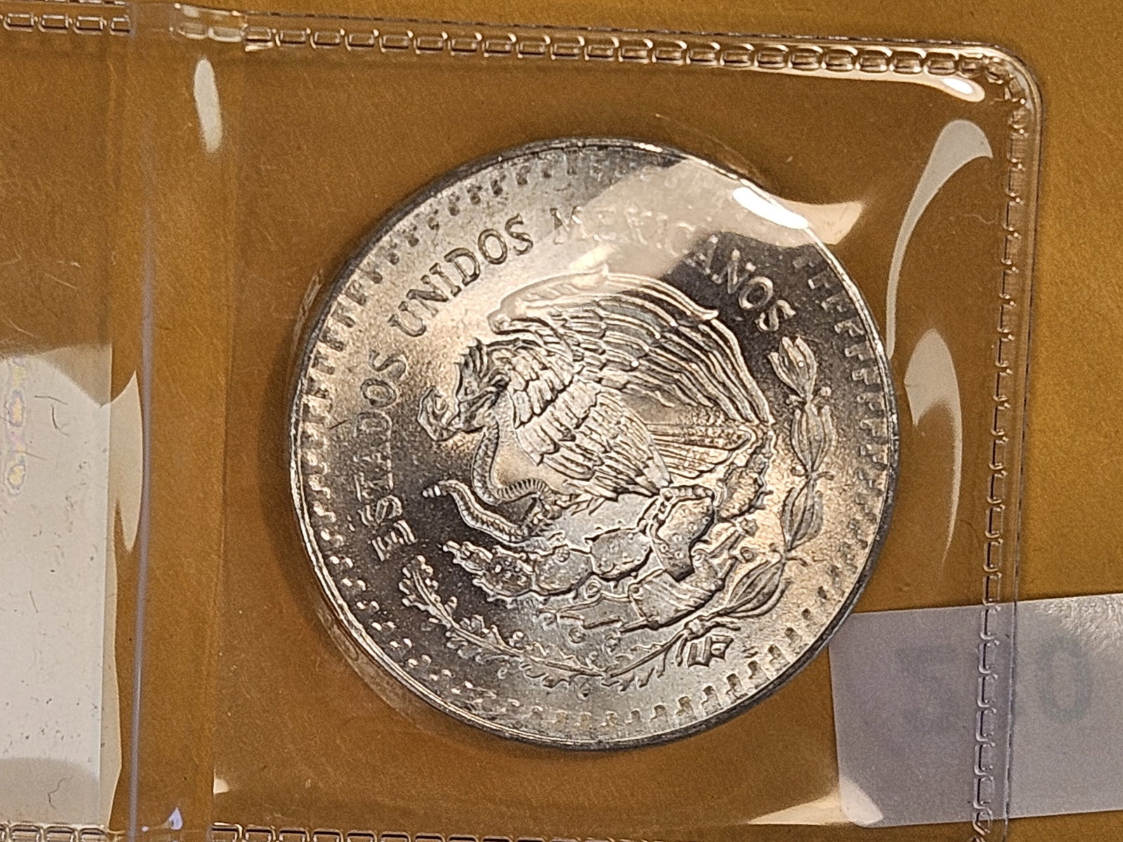 GEM Brilliant Uncirculated 1985 Mexico Silver one Onza - 2