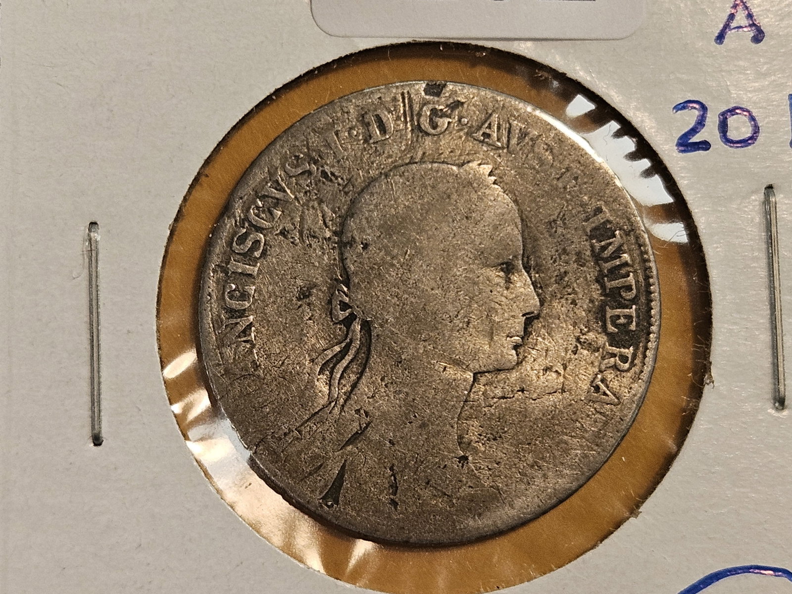 1834-A Austria silver 20 kreuzer: KM 2146
