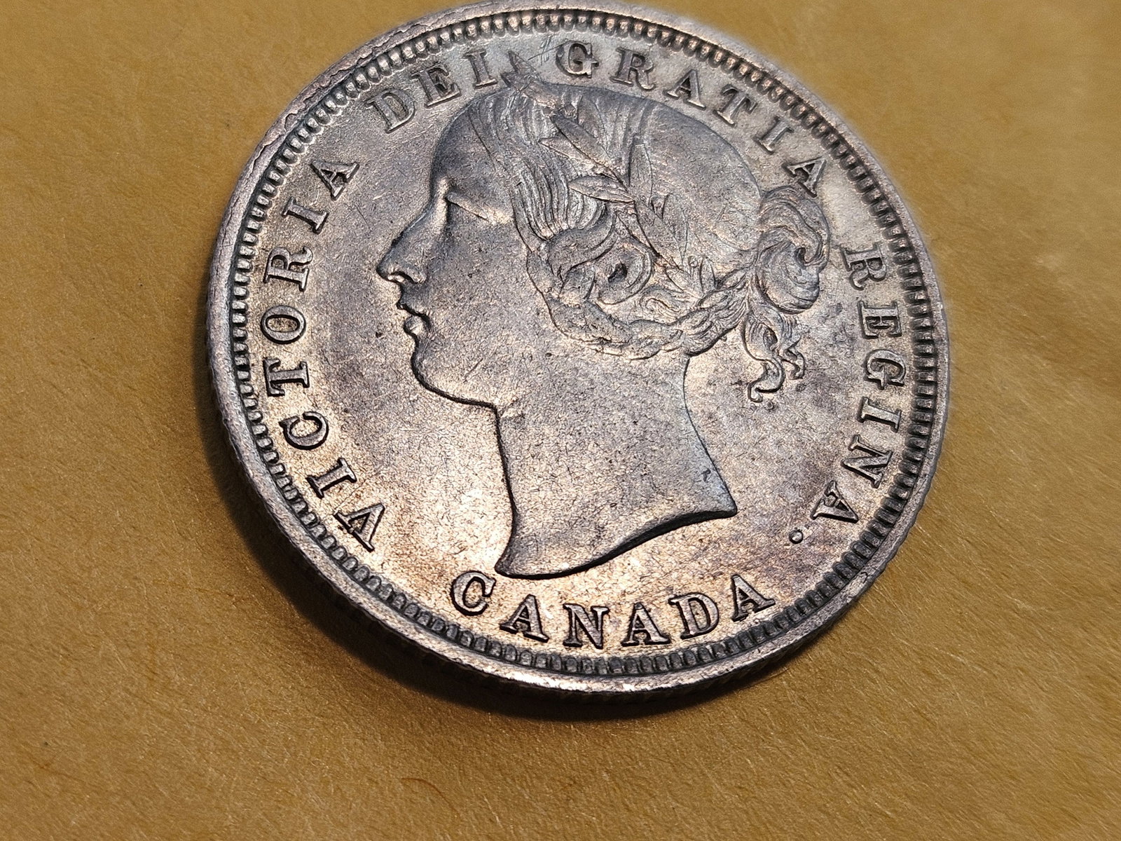 ** KEY DATE ** Bright 1858 Canada Silver 20 Cents in Extra Fine plus - 3