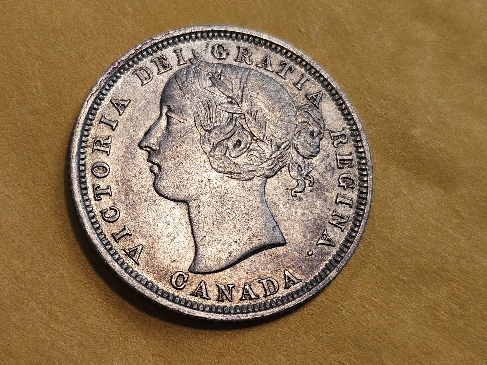 ** KEY DATE ** Bright 1858 Canada Silver 20 Cents in Extra Fine plus - 5