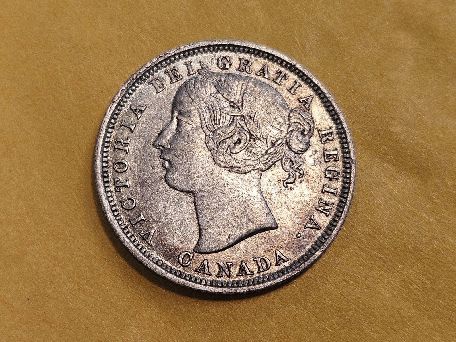 ** KEY DATE ** Bright 1858 Canada Silver 20 Cents in Extra Fine plus - 6