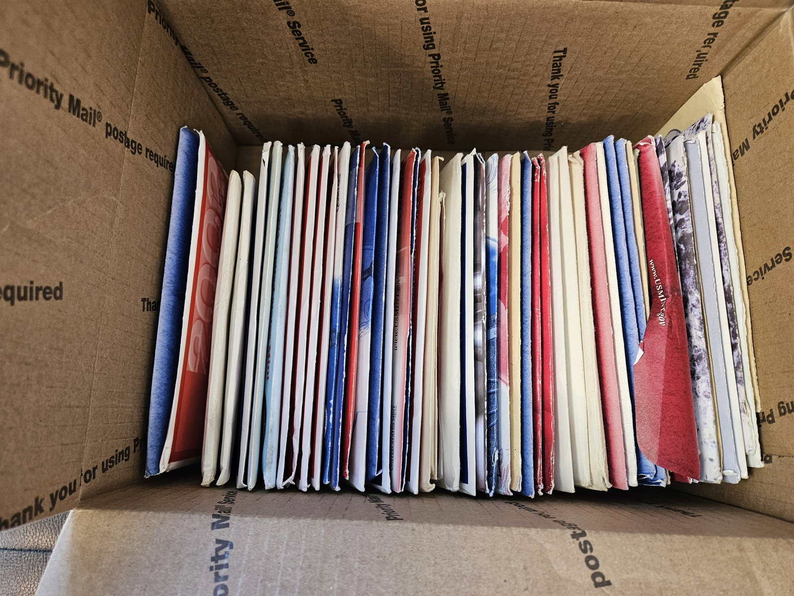 FIFTY US Mint Sets: Ships separately in a Flat Rate Medium Box. No combined shipping. Mixed. Duplicates. Most in OGP