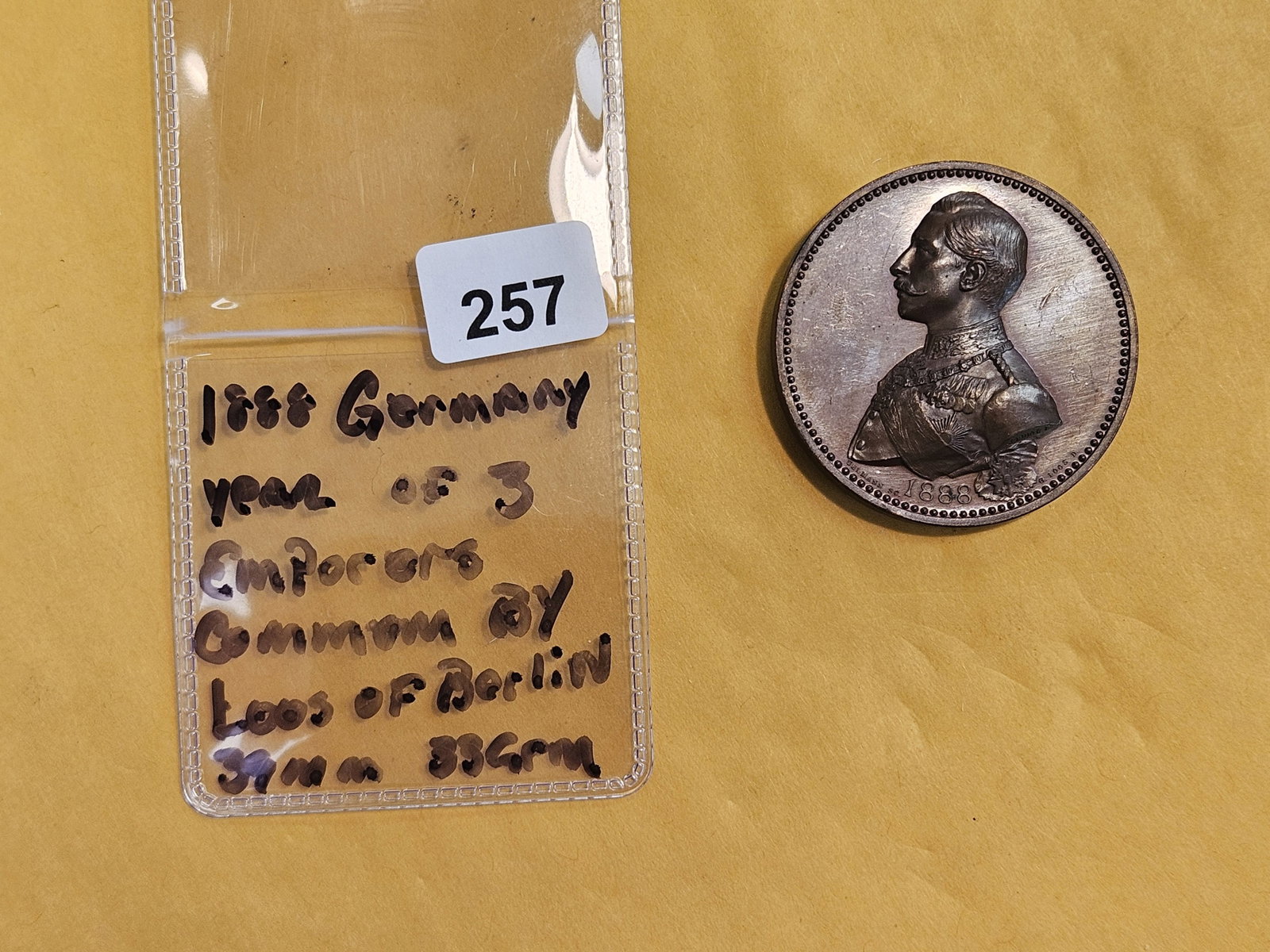 * GEM Prooflike 1888 Germany Medal - 2
