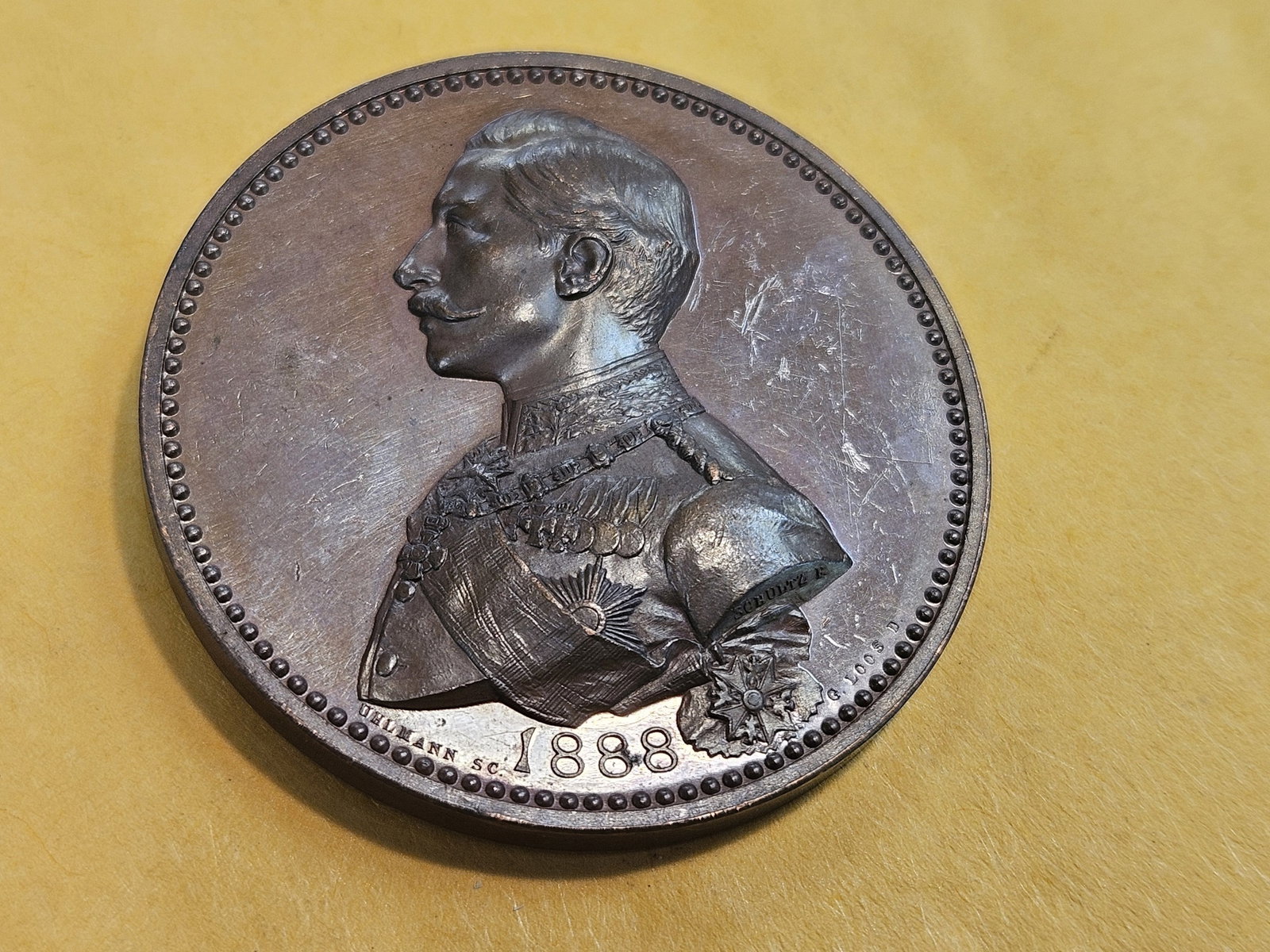 * GEM Prooflike 1888 Germany Medal - 3